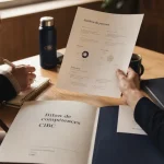 bilan de compétences cibc : dossier sur table, plan et conseillère
