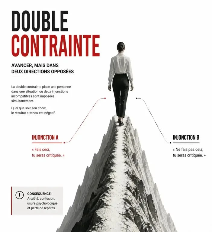 Illustration de la double contrainte pour une manager au féminin